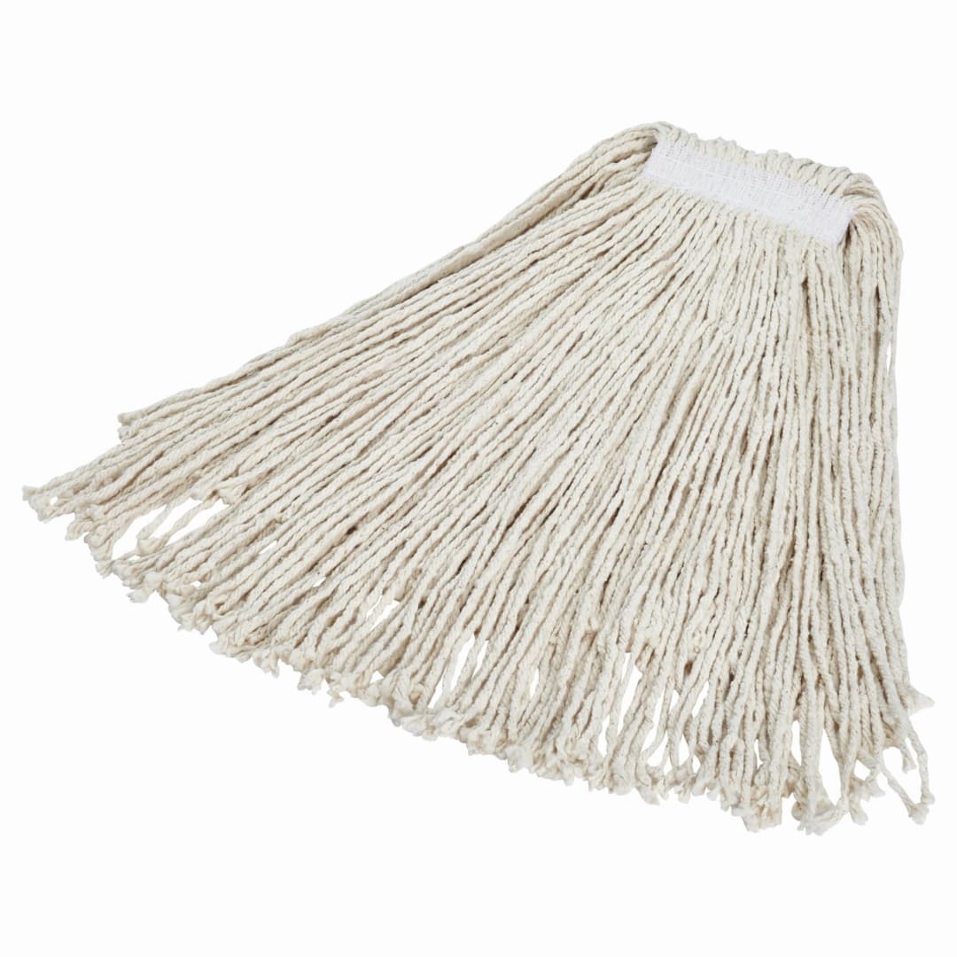 Rubbermaid Commercial Products Value Pro Large 24 OZ Cotton Wet Mop, 1" Headband, White