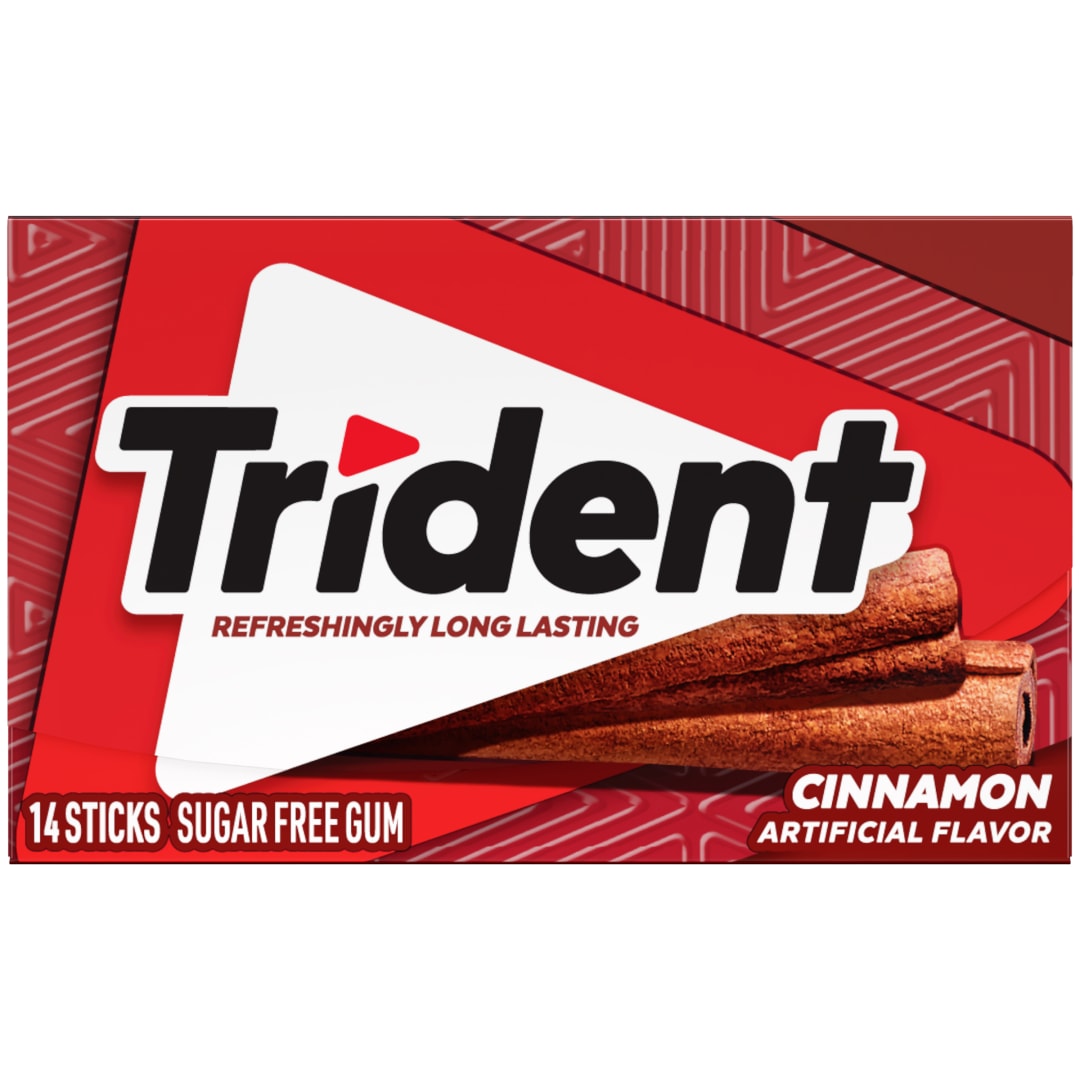 Trident Sugar Free Chewing Gum Cinnamon 14 pc Single