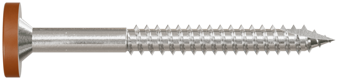 Simpson Strong-Tie T08175FS75TN01 Fascia Board Screw — #8 x 1-3/4 in. T-20 6-Lobe Pancake Head Type 316, Tan 01 (75-Qty)