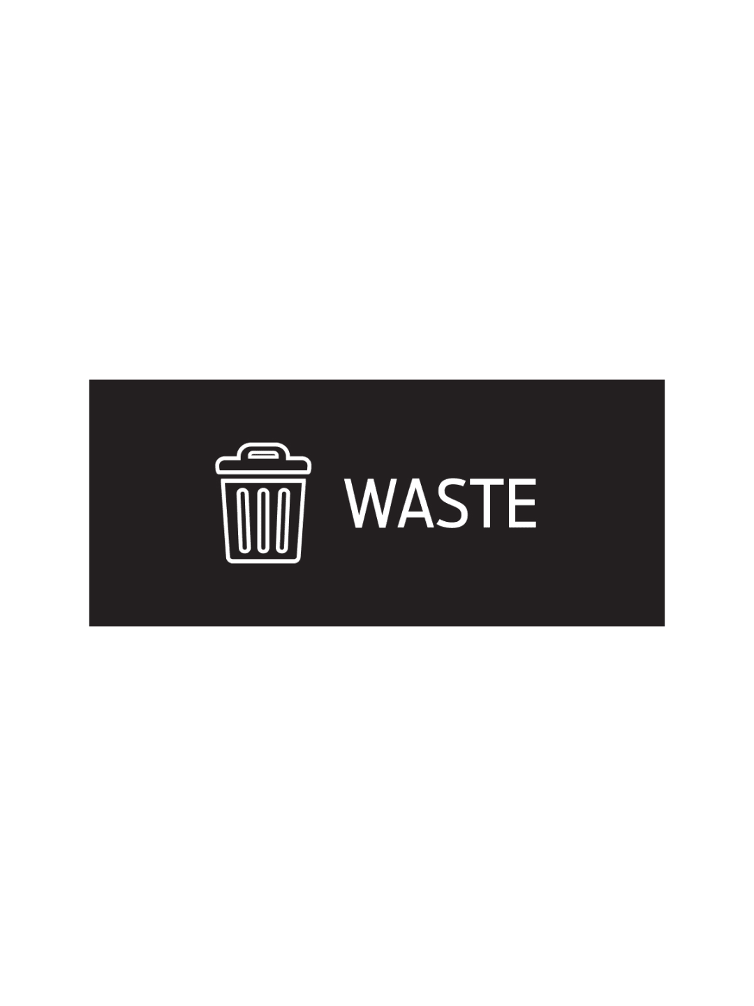 RISE - Single - Sign - Waste - Black