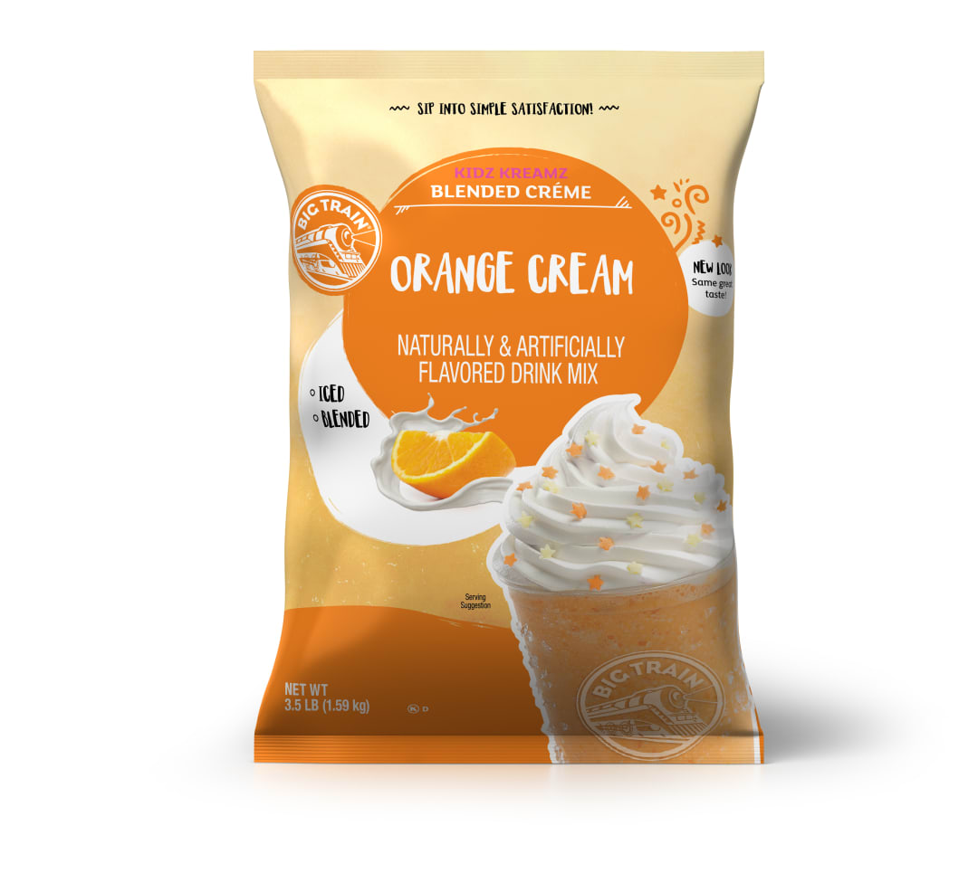 Big Train Kidz Kreamz Orange Cream Blended Crème Drink Mix, 1 x 3.5LB