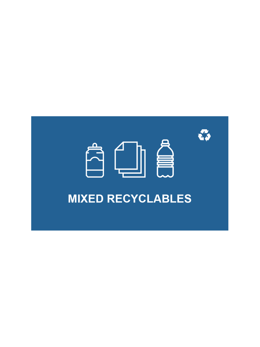 SPECTRUM - Ellipse Double Sign - Mixed Recyclables - Blue-White