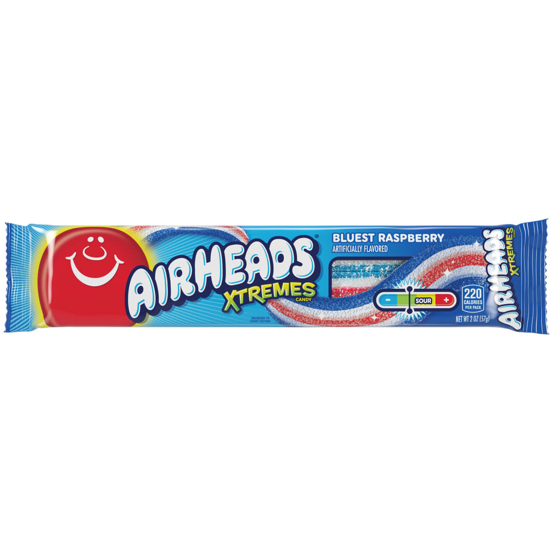 Airheads Xtremes Belts Bluest Raspberry 2 oz Tray