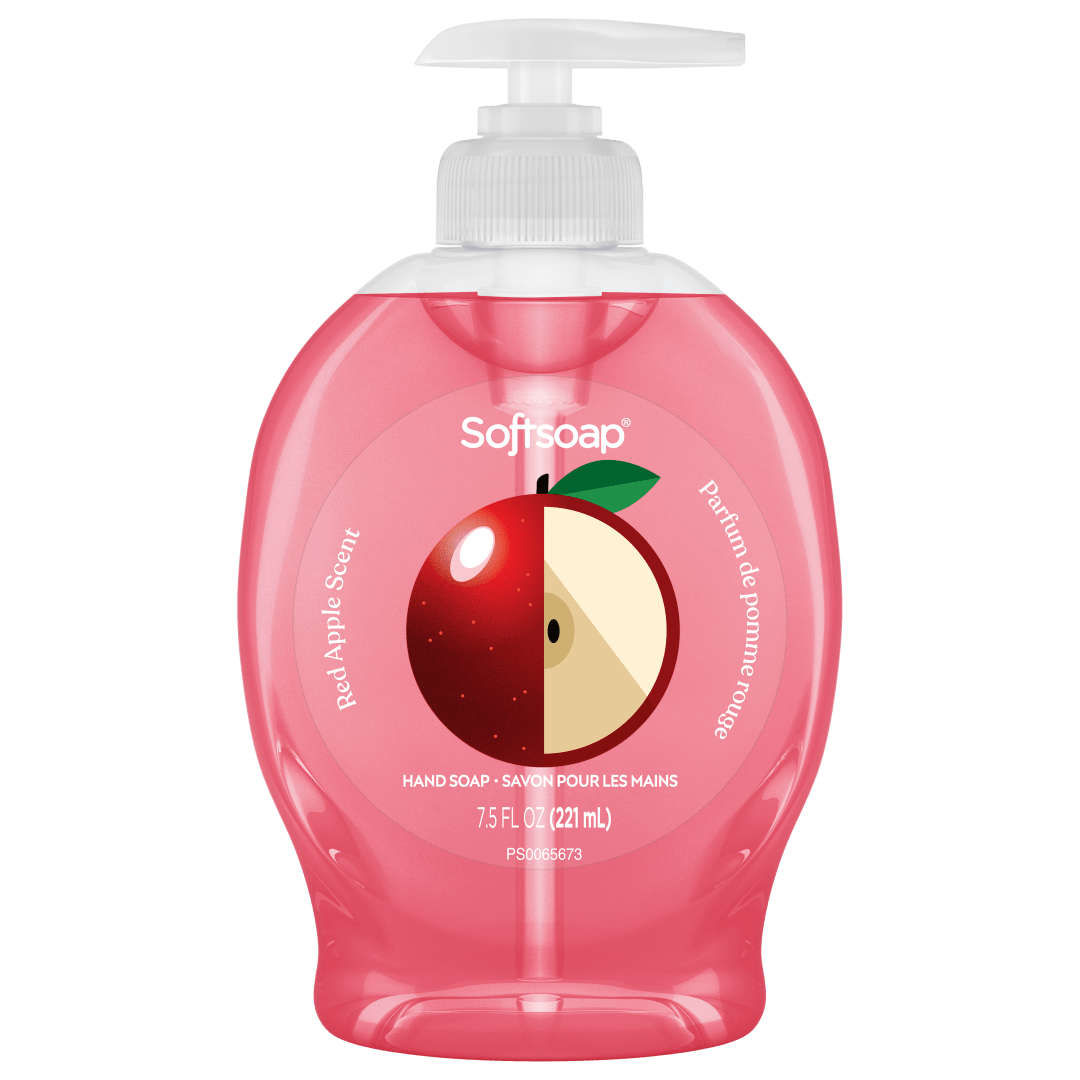 Softsoap Limited Edition Red Apple Liquid Hand Soap, Kitchen or Bathroom Hand Soap, 7.5 oz Pump Bottle