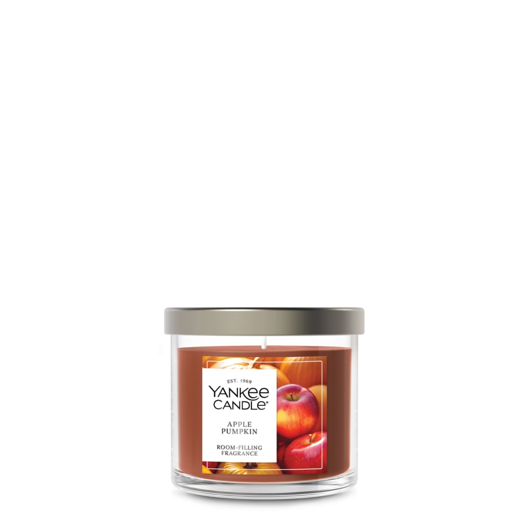 Yankee Candle® Small Tumbler Scented Candle with up to 40 Hour Burn Time, Premium Plant Wax Blend for Consistent Burn, 4.3 oz Tumbler Candle with Room Filling Fragrance, Apple Pumpkin