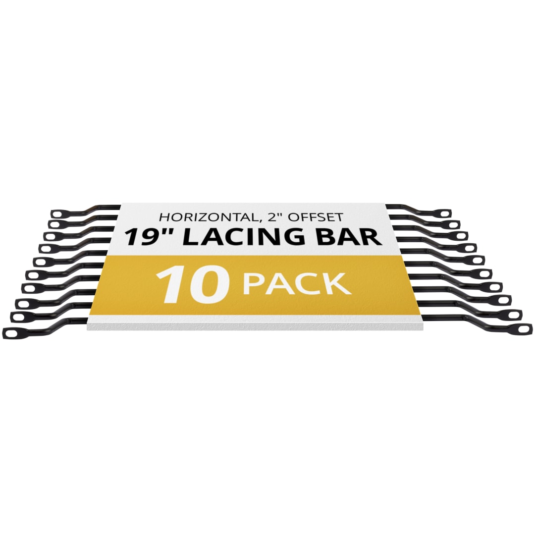 10 Horizontal Cable Management Bars 2 in Offset