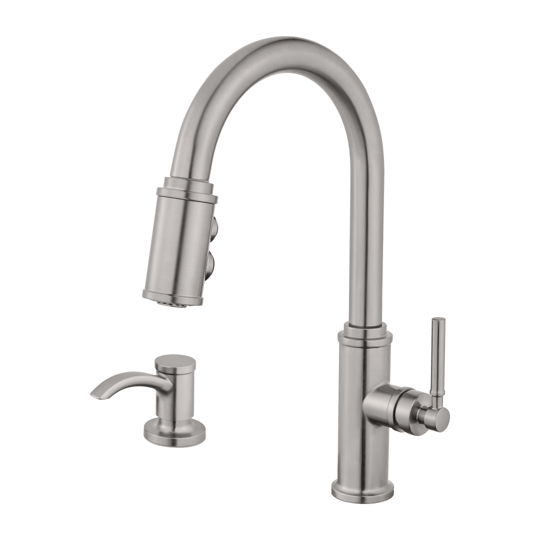 Kedzie 1-Handle Pull Down Kitchen Faucet in Stainless Steel