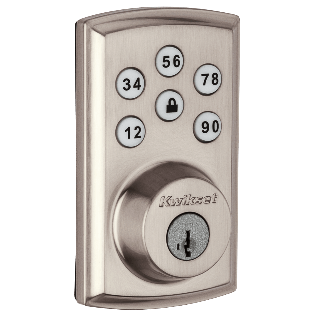 888 SmartCode Electronic Deadbolt with Z-Wave Technology featuring SmartKey Security™ in Satin Nickel