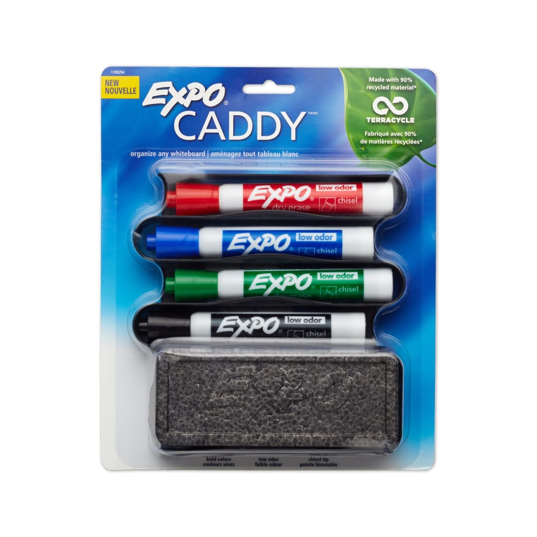 EXPO® Low Odor Dry Erase Marker Mountable Whiteboard Caddy Set