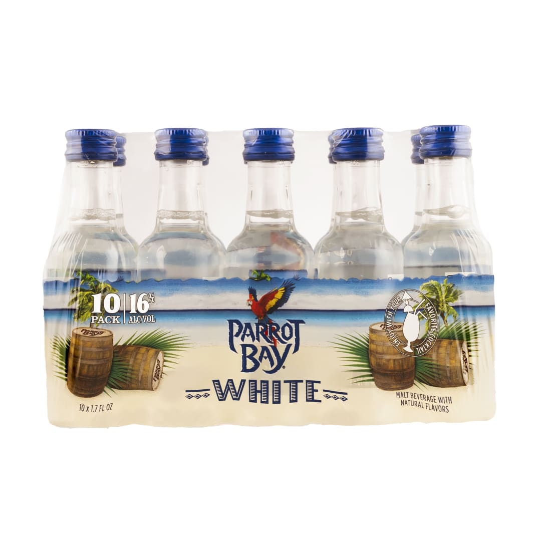 Parrot Bay White Malt Beverage Liqueur 10 Pack 50ml 32 Proof