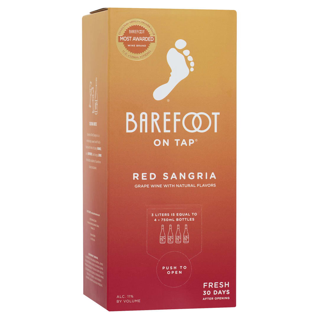 Barefoot Cellars On Tap Sangria Red Wine 3L Box Wine