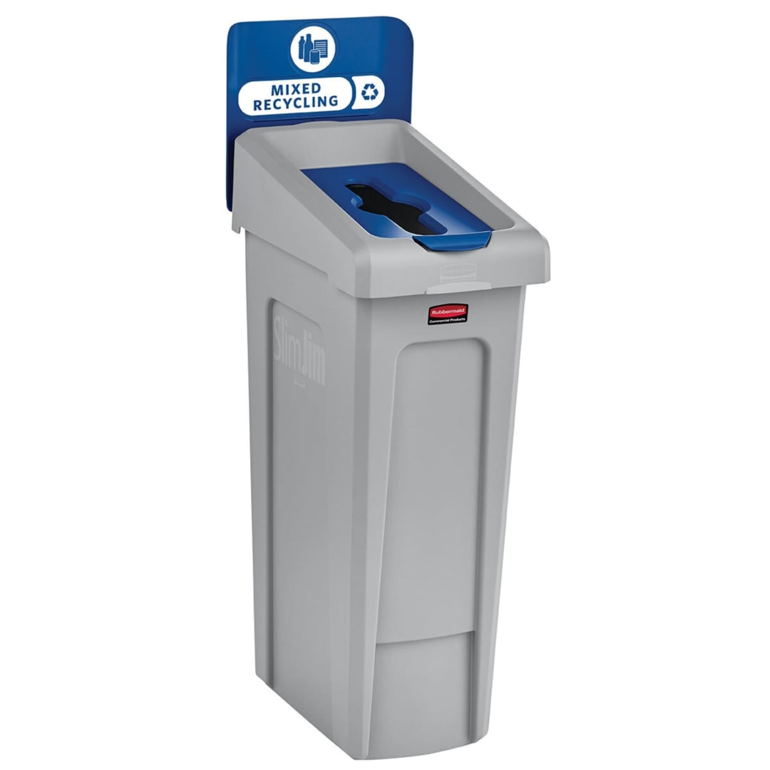 Rubbermaid Commercial Products SLIM JIM 23 Gallon 1-Stream Mixed Recycling Station