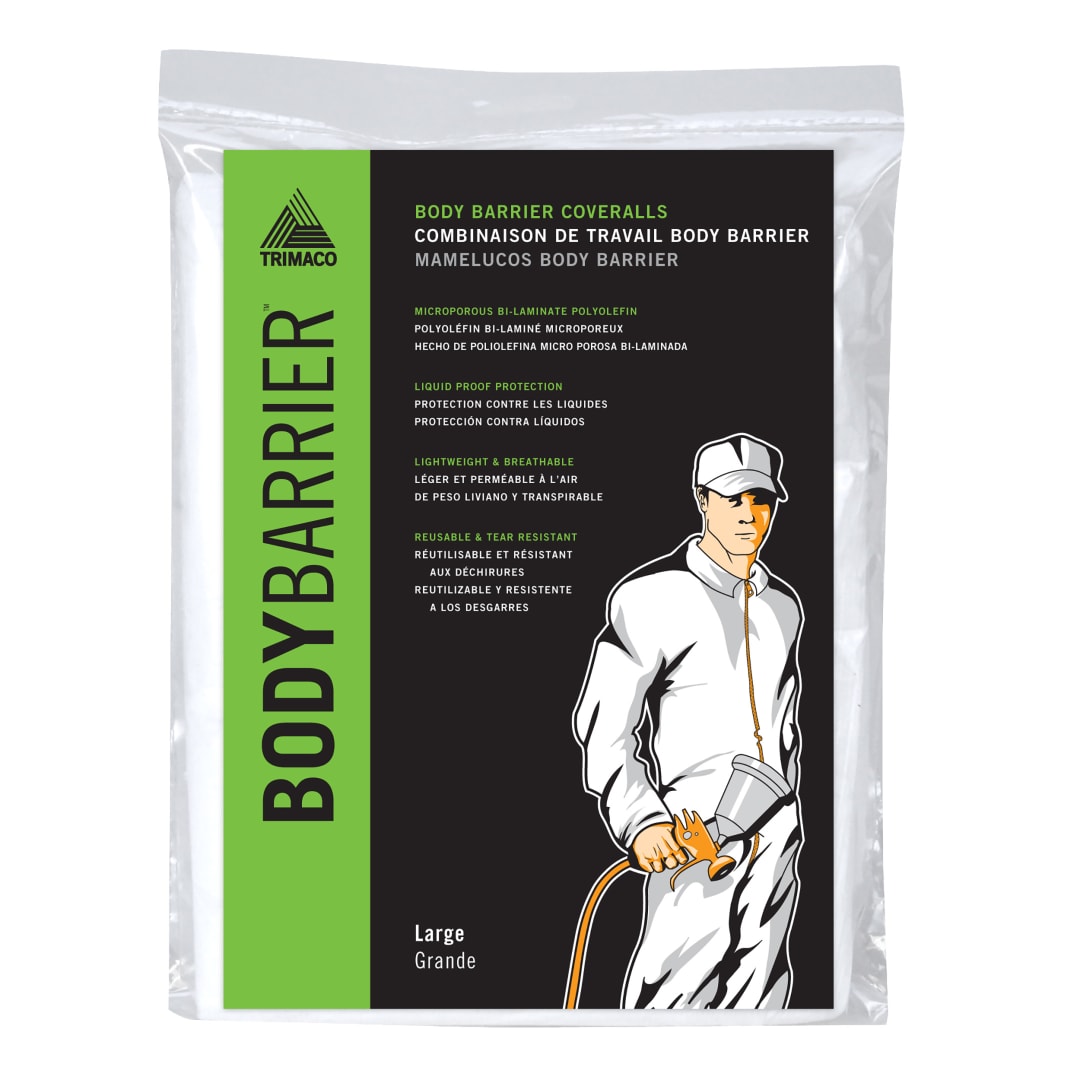 Body Barrier™ Coveralls with Elastic Wrists & Ankles, Large