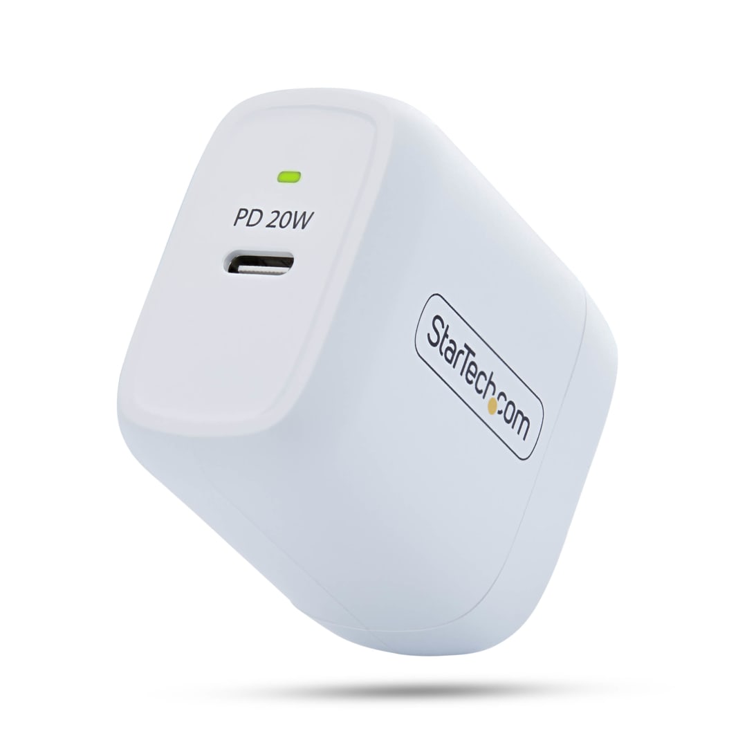 18~25W, Wall Charger, 1x USB-C, White, NA
