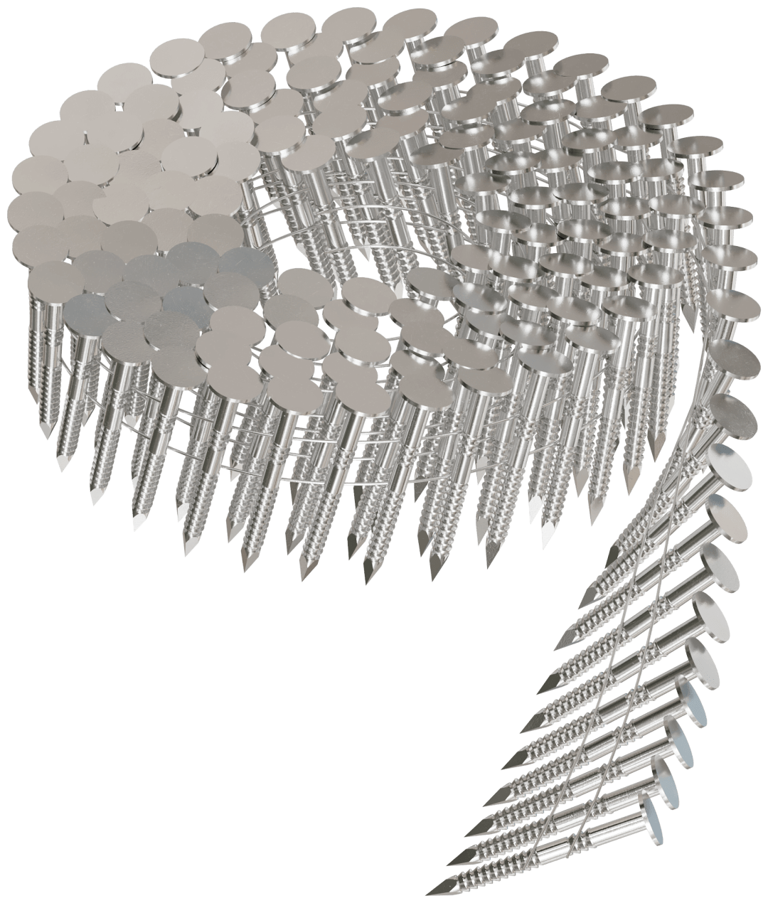 Simpson Strong-Tie T11A150RNJ 15° Wire Coil, Full Round Head, Ring-Shank Roofing Nail — 1-1/2 in. Type 316 (3600-Qty) (Pack of 56)
