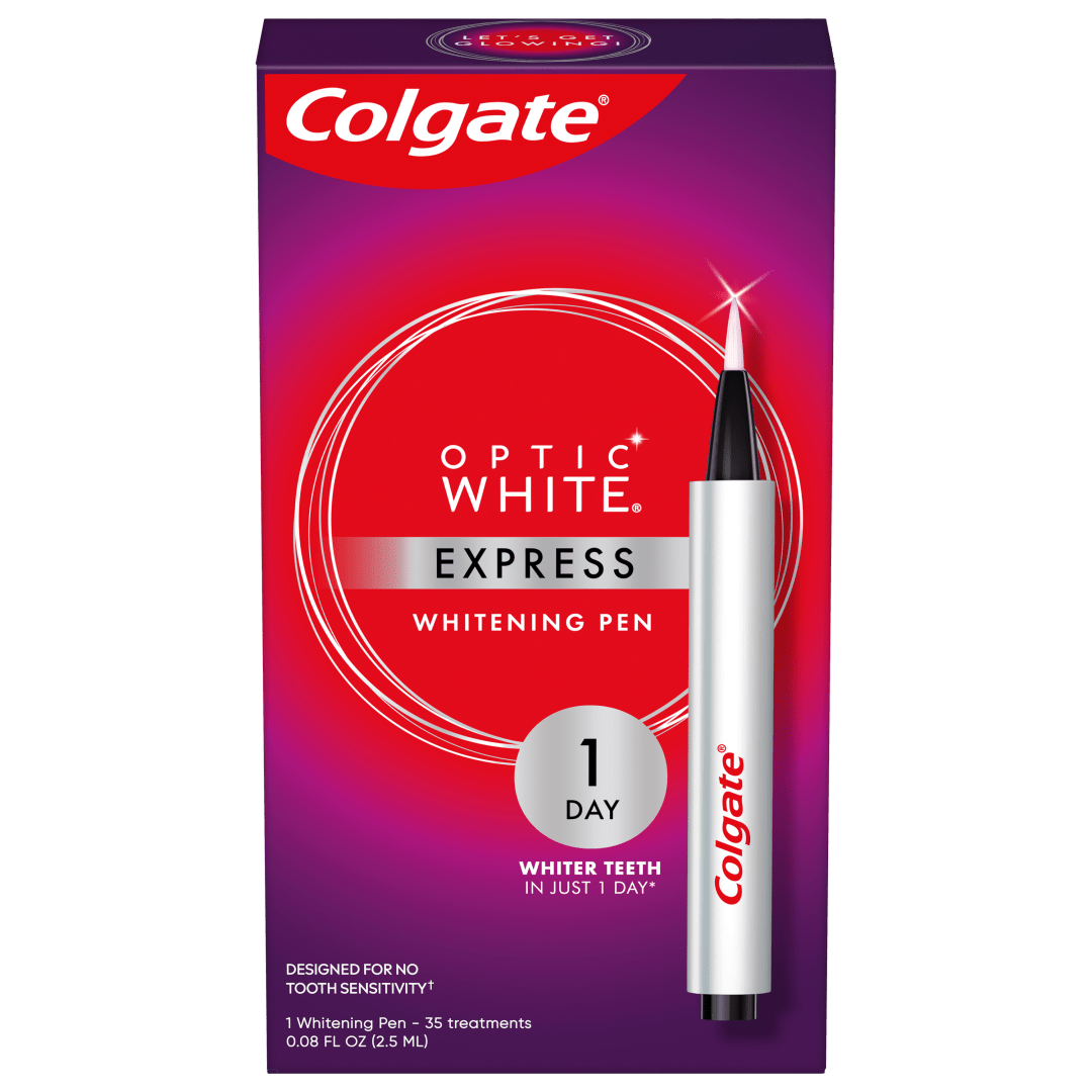 Colgate Optic White Express Teeth Whitening Pen, Enamel-Safe Tooth Whitening Applicator, Helps Whiten Teeth In As Little As 1 Day of Use, 7 Day Whitening Treatment, 0.08 fl oz
