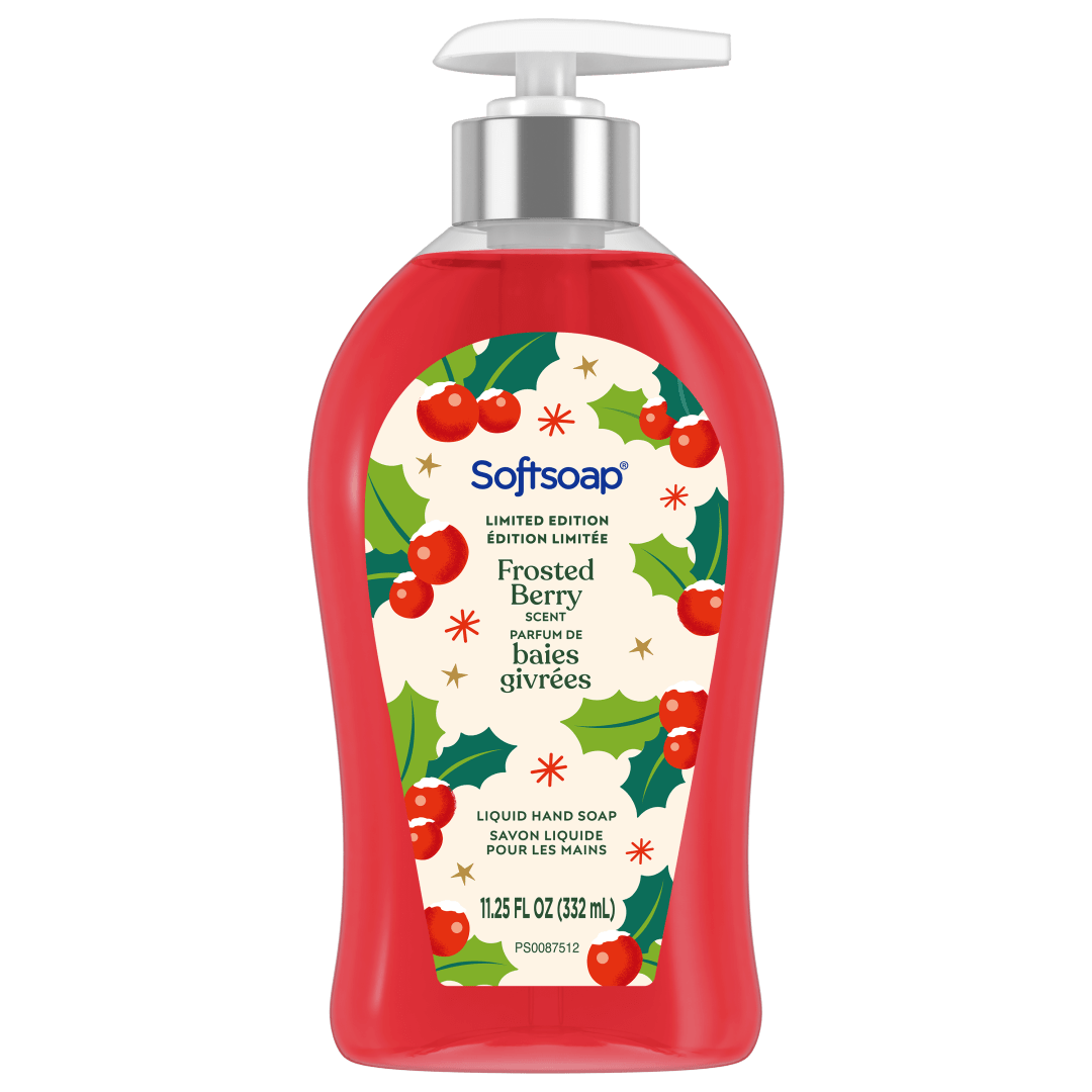 Savon liquide pour les mains Softsoap en édition limitée, Savon à mains pour la salle de bains ou la cuisine, Parfum Baies givrées, 332 ml