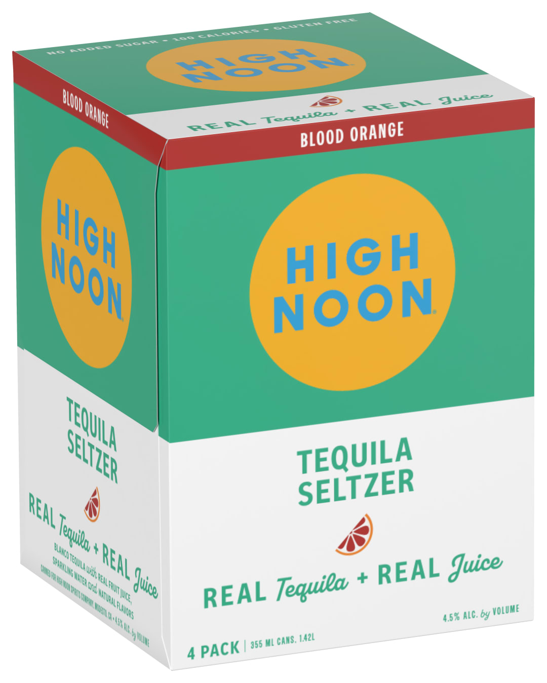 High Noon Blood Orange Tequila Hard Seltzer 355ml Can 4 Pack
