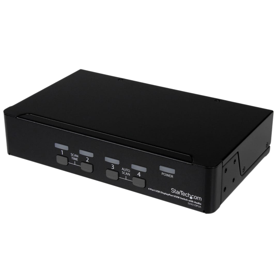 4 Port DisplayPort KVM Switch with Audio