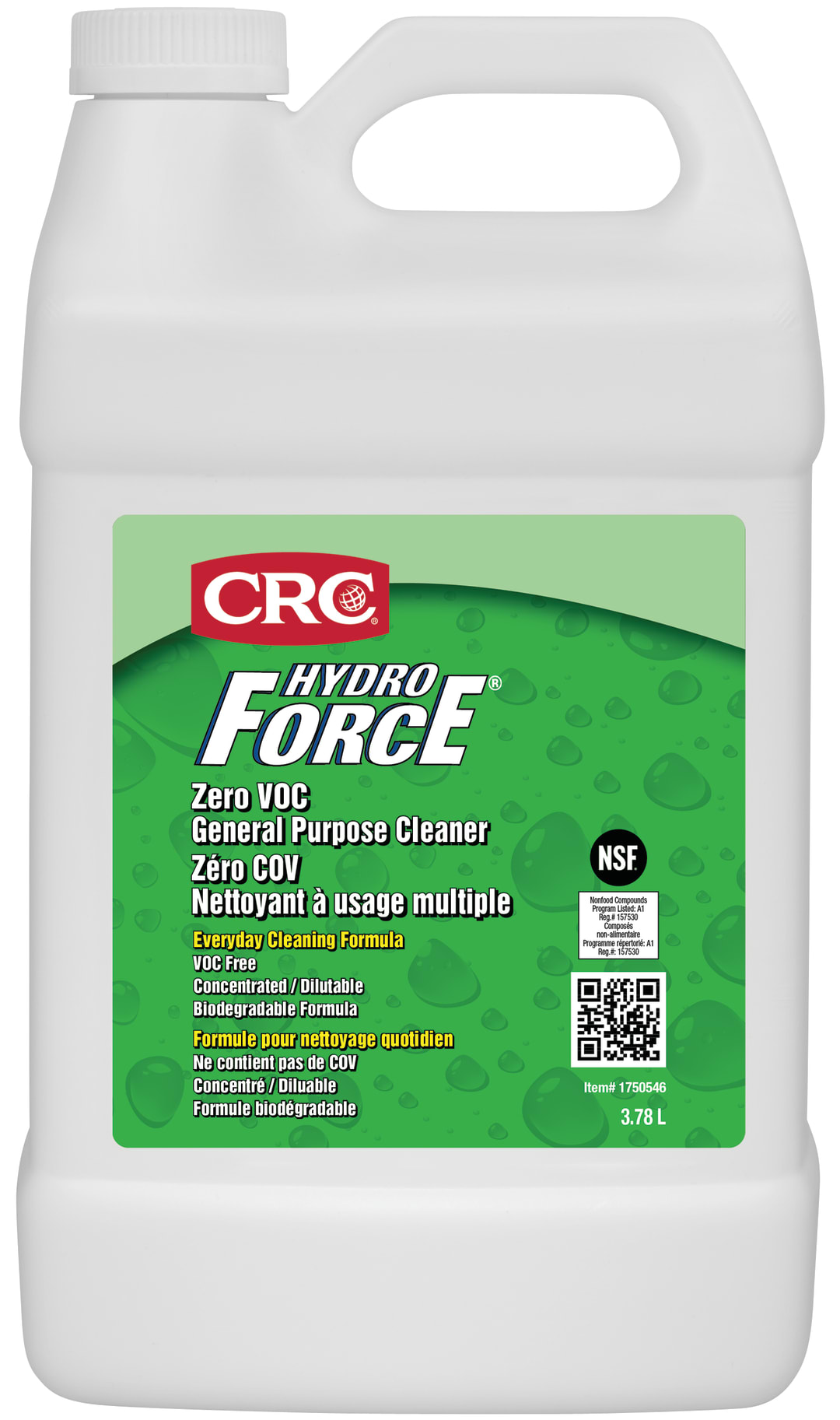 CRC HydroForce Zero VOC General Purpose Clnr (F/E) 1X3.78L