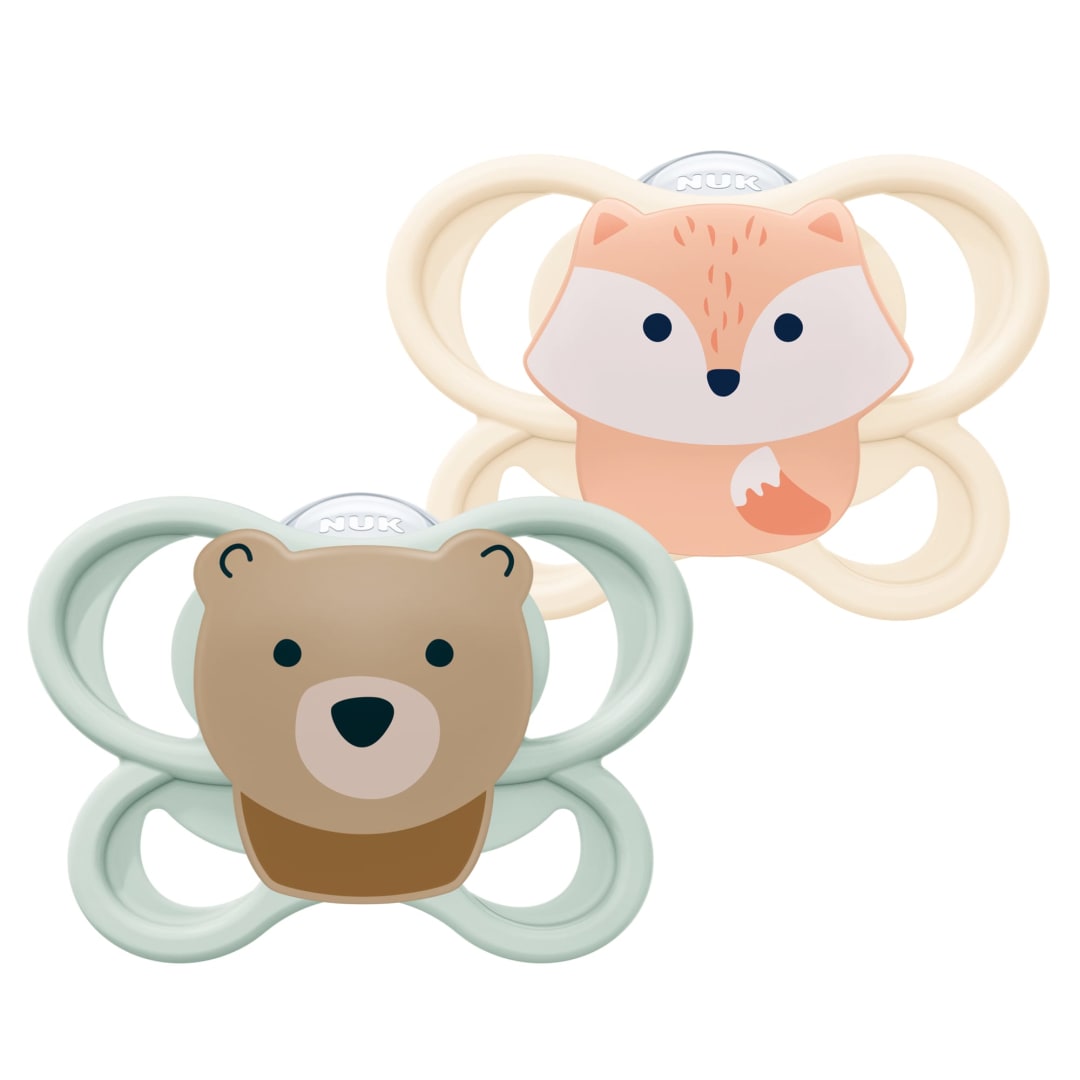 NUK PM PACI SI0 AIR 2PK CA FOX/BEAR