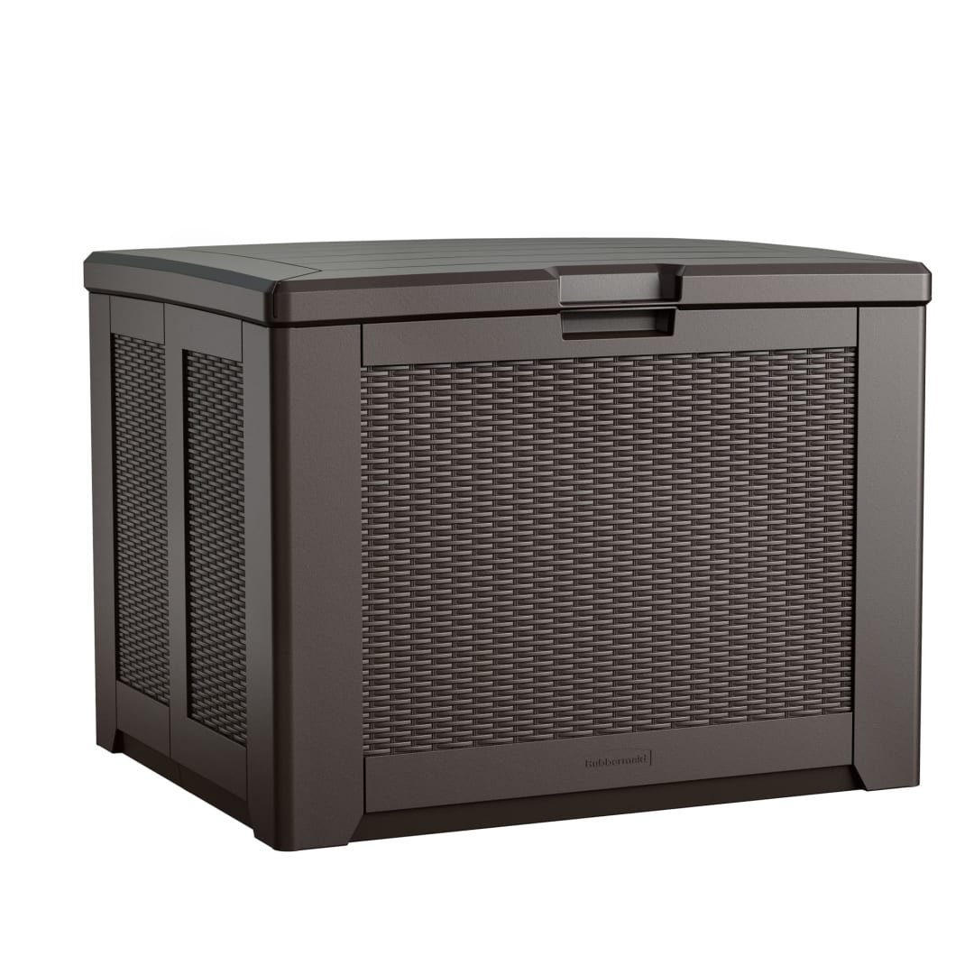 Rubbermaid Deck Box, Medium, 74 Gallon, Brown