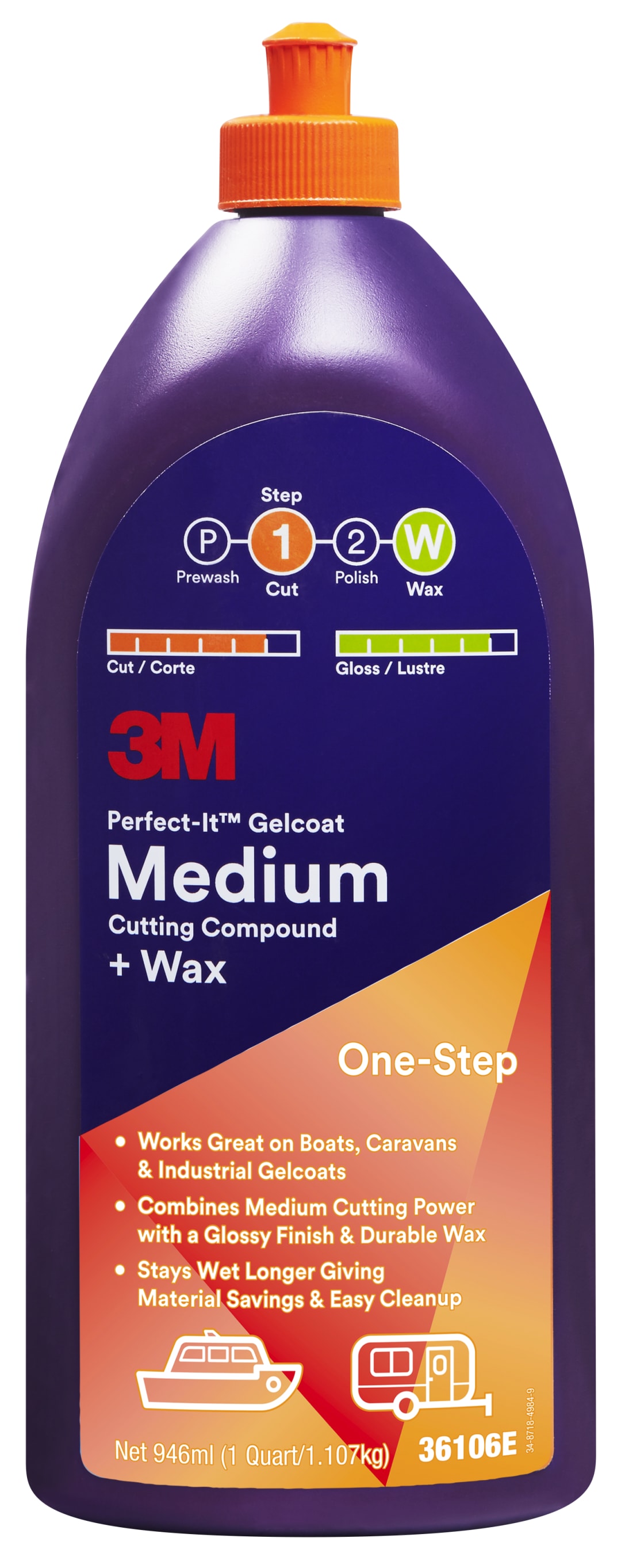 3M™ Perfect-It™ Jelkot İnce Pasta + Wax, 946 ml, 36106E