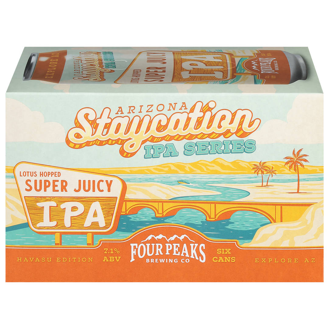 Four Peaks Brewing Co. Lotus Hopped Super Juicy IPA Staycation Beer 6 - 12 fl oz Cans