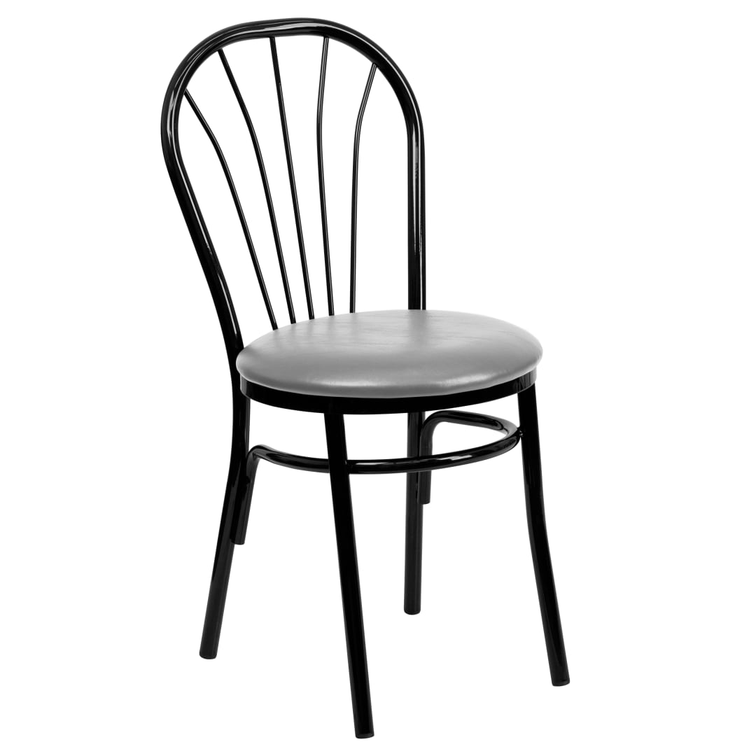 HERCULES Series Fan Back Metal Chair - Custom Upholstered Seat