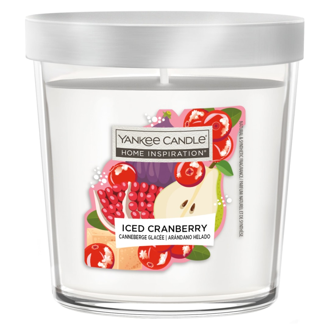 Yankee Candle Home Inspiration Scented Candle | Iced Cranberry Tumbler Candle | Up to 25 Hours Burn Time | Perfect Gifts for Women