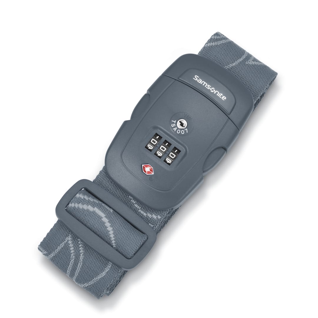 Lock & Security Acc 3-Dial Luggage Strap T - Slate Blue