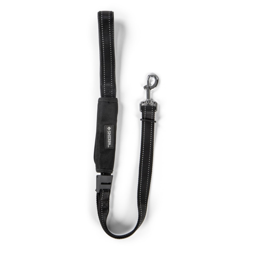 Sherpa Walk 'N Stay Multipurpose Seatbelt Dog Leash, Black, One Size