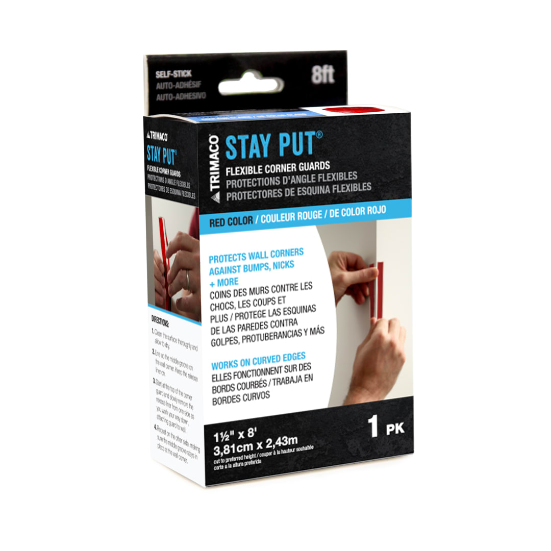Stay Put® Flexible Corner Guards, 1.5"x8'