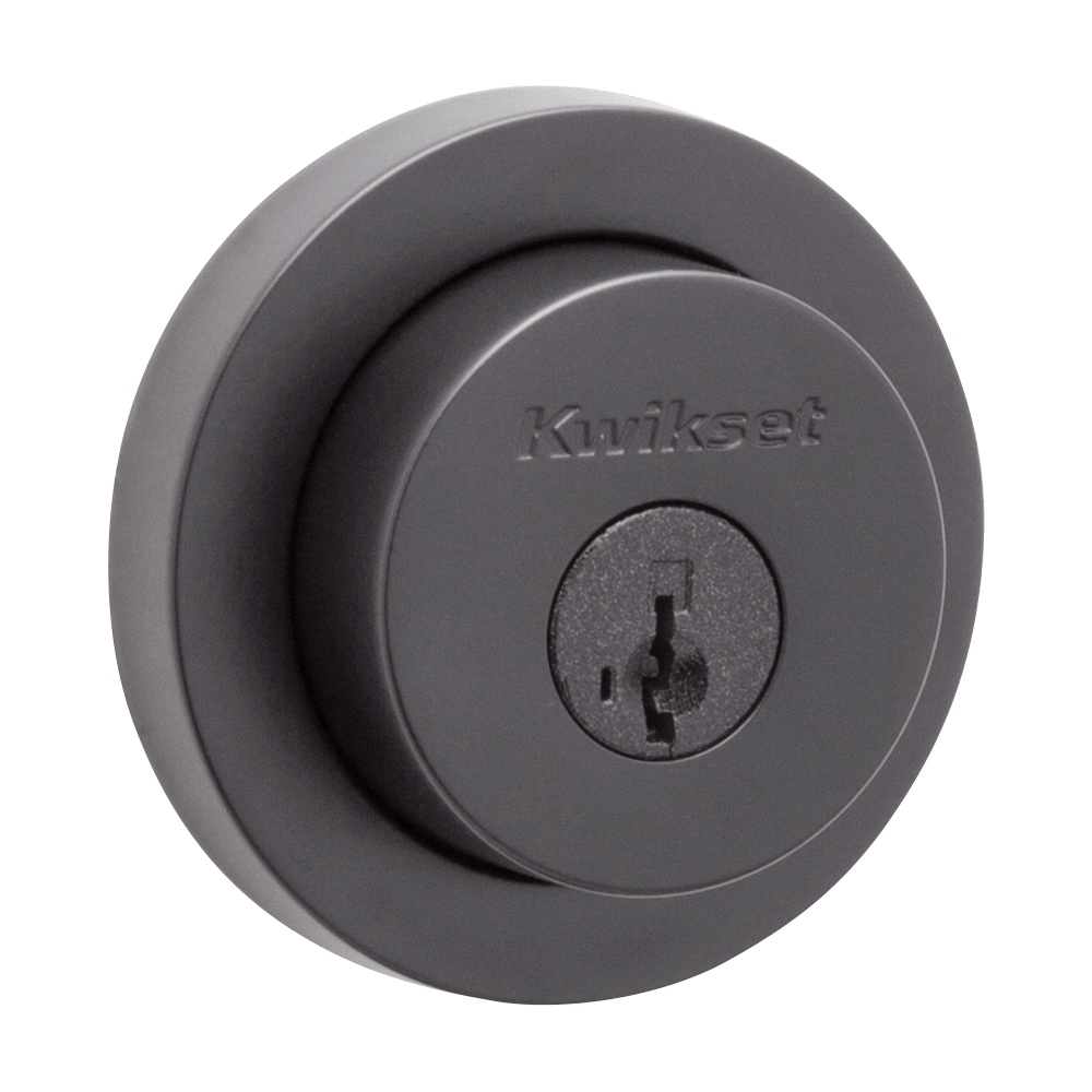 159 Round Deadbolt, Keyed Both Sides, featuring SmartKey Security™ in Matte Black