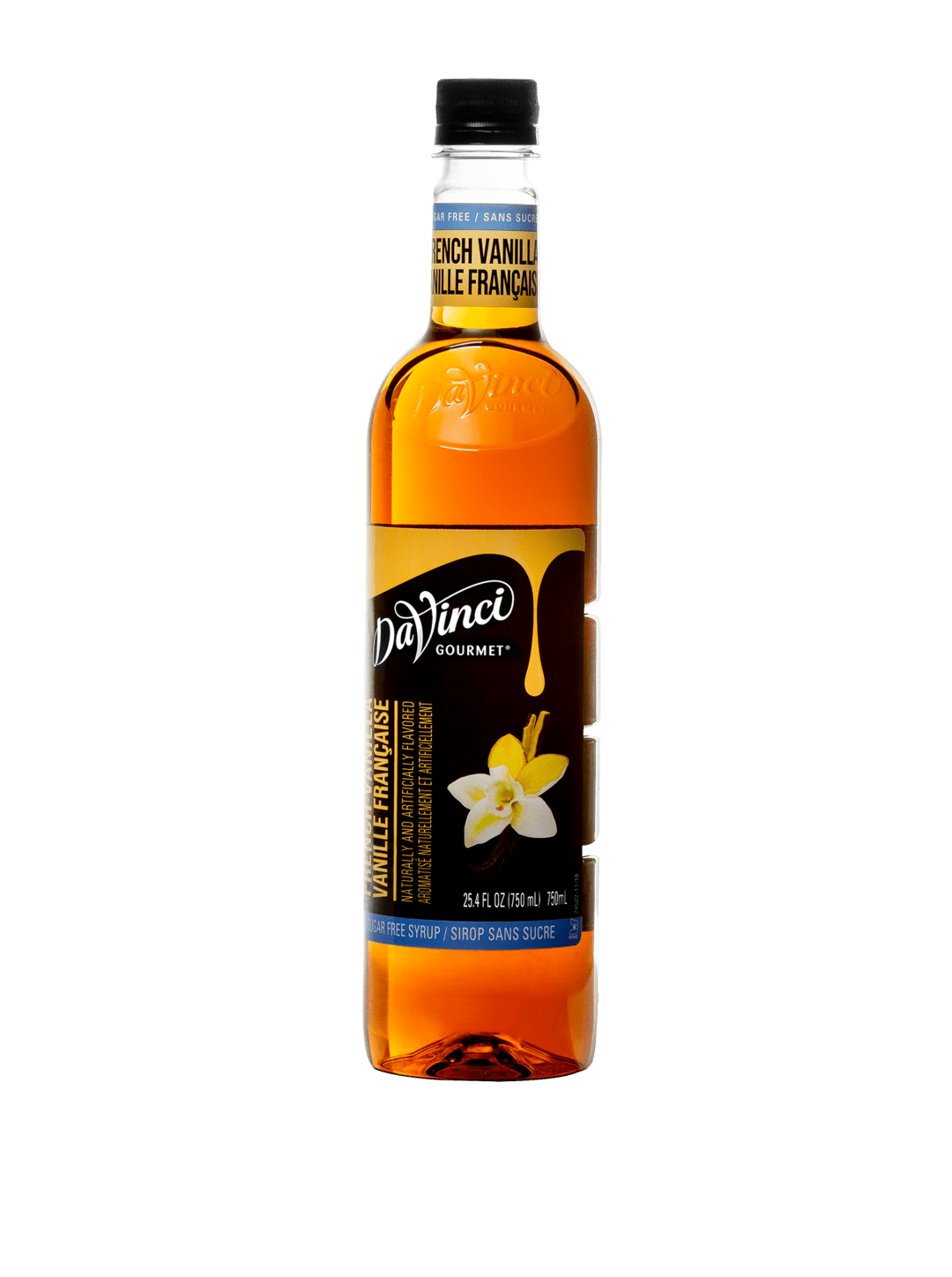 DaVinci Gourmet Sugar Free French Vanilla Syrup, Plastic Bottle, 4 x 750 mL