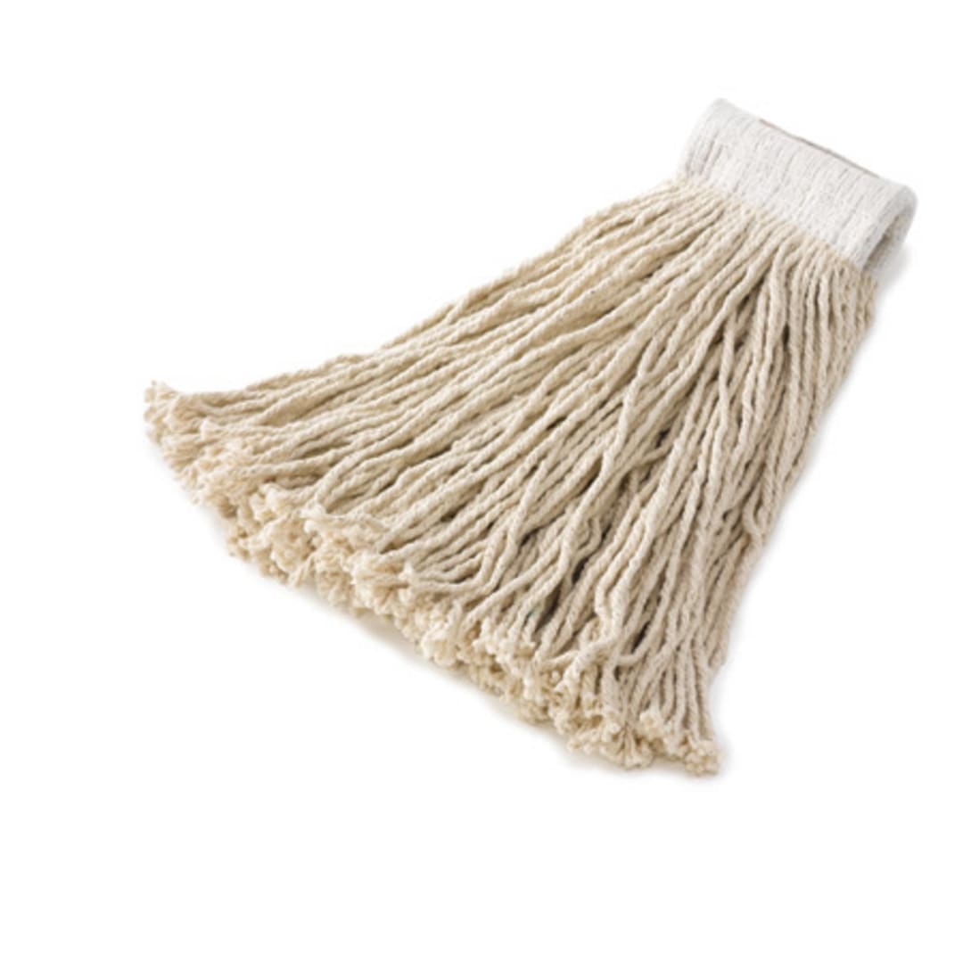 24 OZ Value Pro Rayon Wet Mop, 1" Headband, White