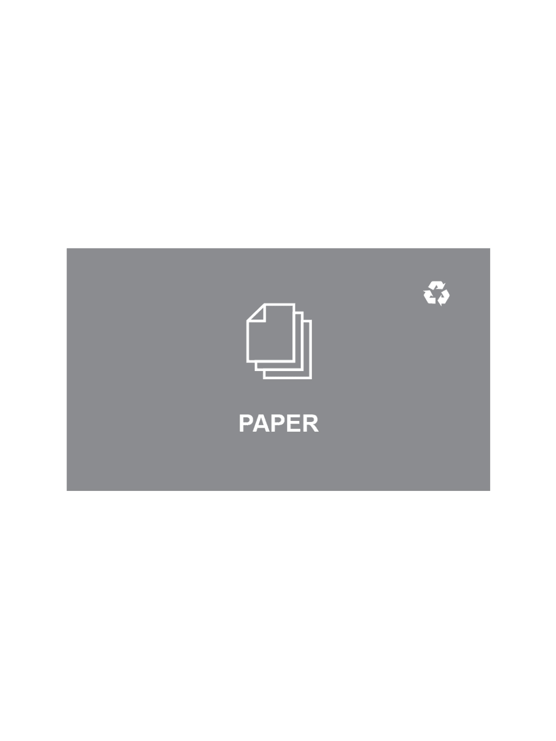SPECTRUM - Cube Sign - Paper - Grey-White