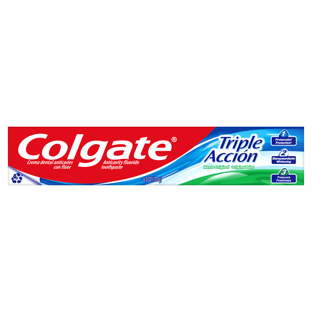 Colgate Triple Acción Crema Dental, Tubo de 6 oz