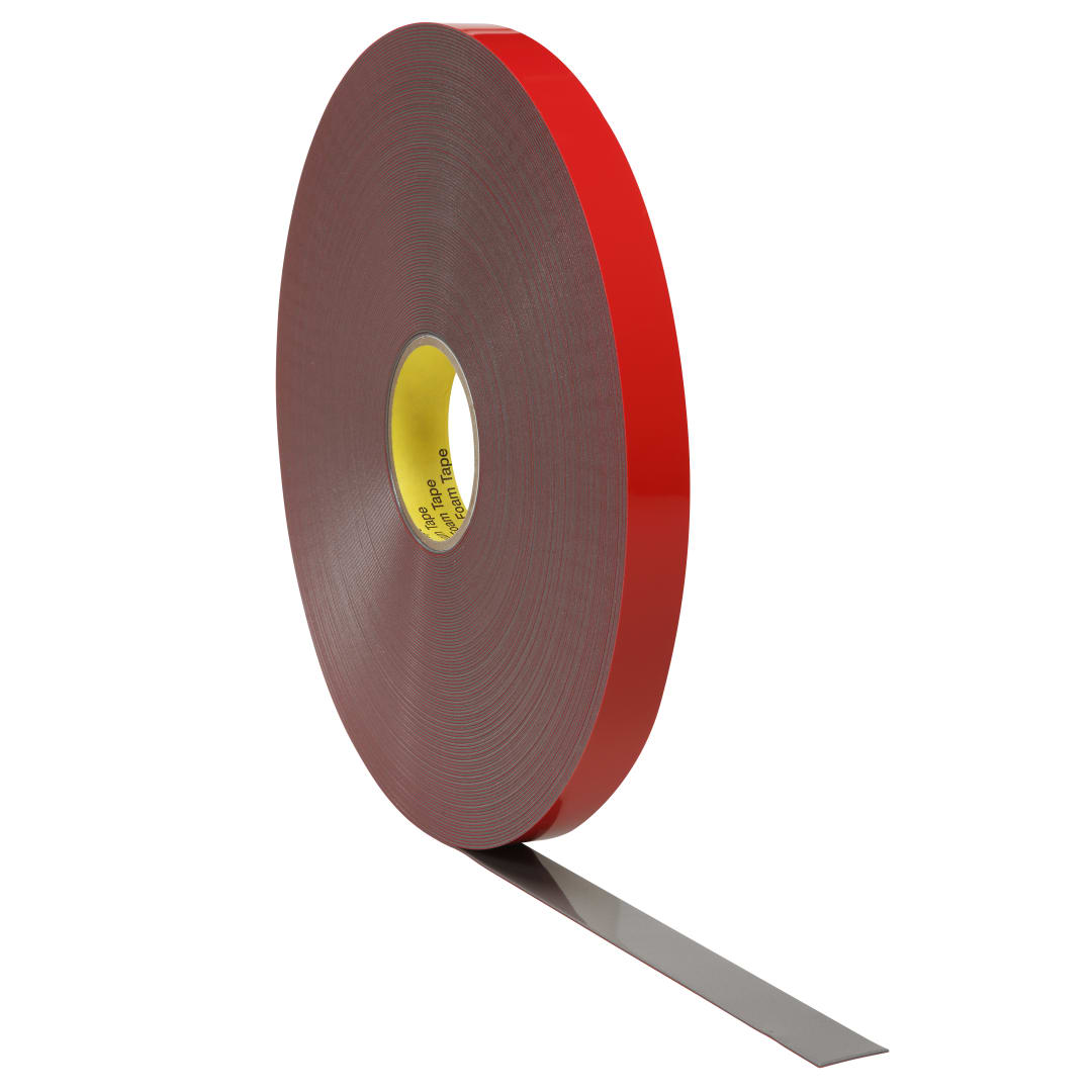 3M™ Acrylic Foam doppelseitiges Klebeband GT6012F, Grau, 1.2 mm, 605 mm x 66 m