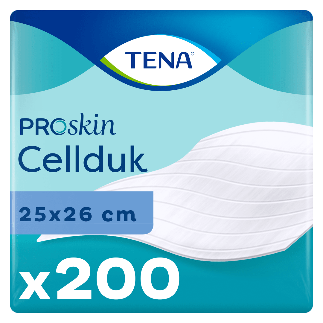 TENA Cellduk Dry Wipes –  Ideal for Incontinence Care and Full Body Cleansing, For Delicate Elderly Skin, Use Wet or Dry - 25 cm x 26 cm, Pack of 200
