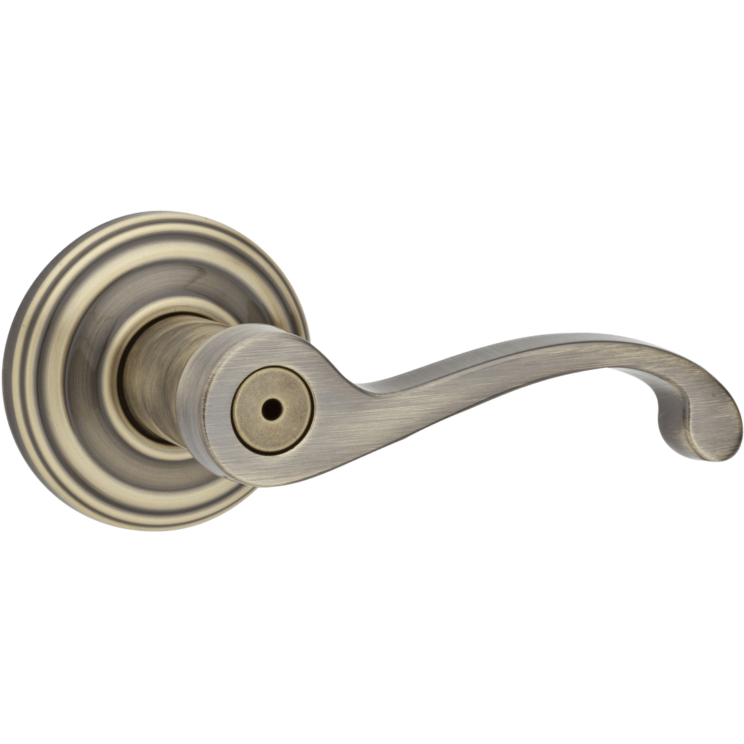 Commonwealth Bed/Bath Lever in Antique Brass