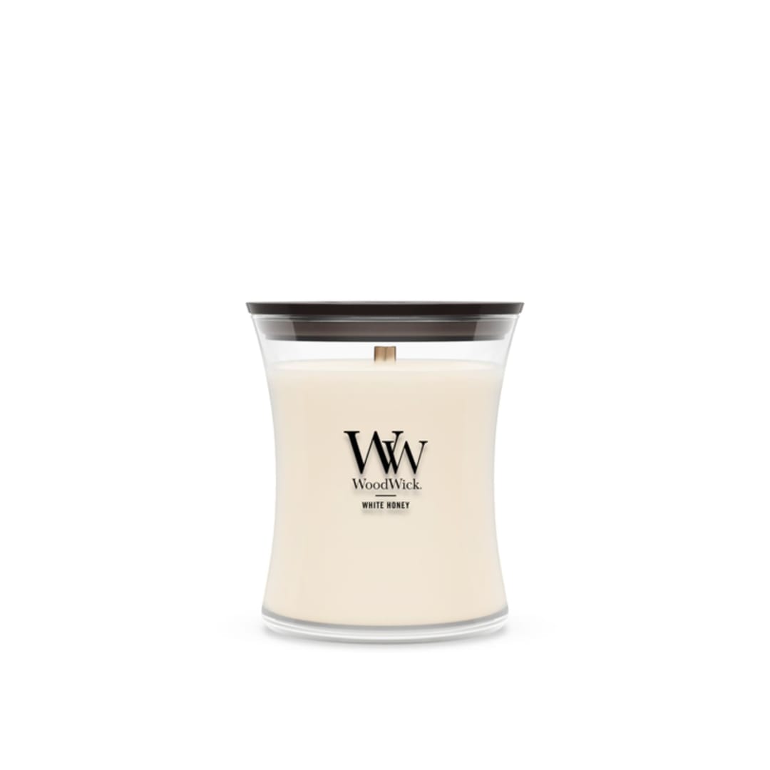 Woodwick White Honey Medium Hourglass Candle
