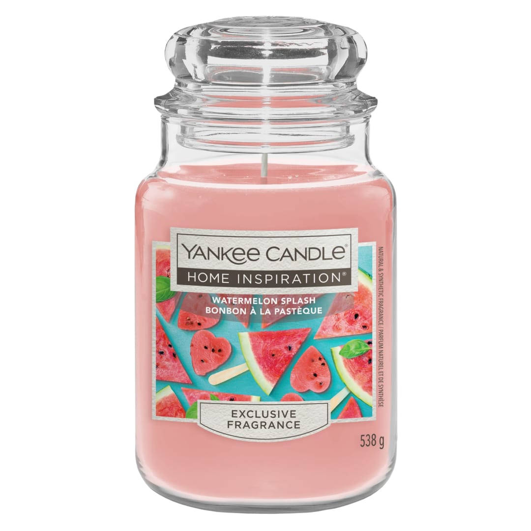 Yankee Candle Home Inspiration Scented Candle | Watermelon Splash Large Jar Candle | Burn Time: up to 125 Hours | Perfect Gifts for Women
