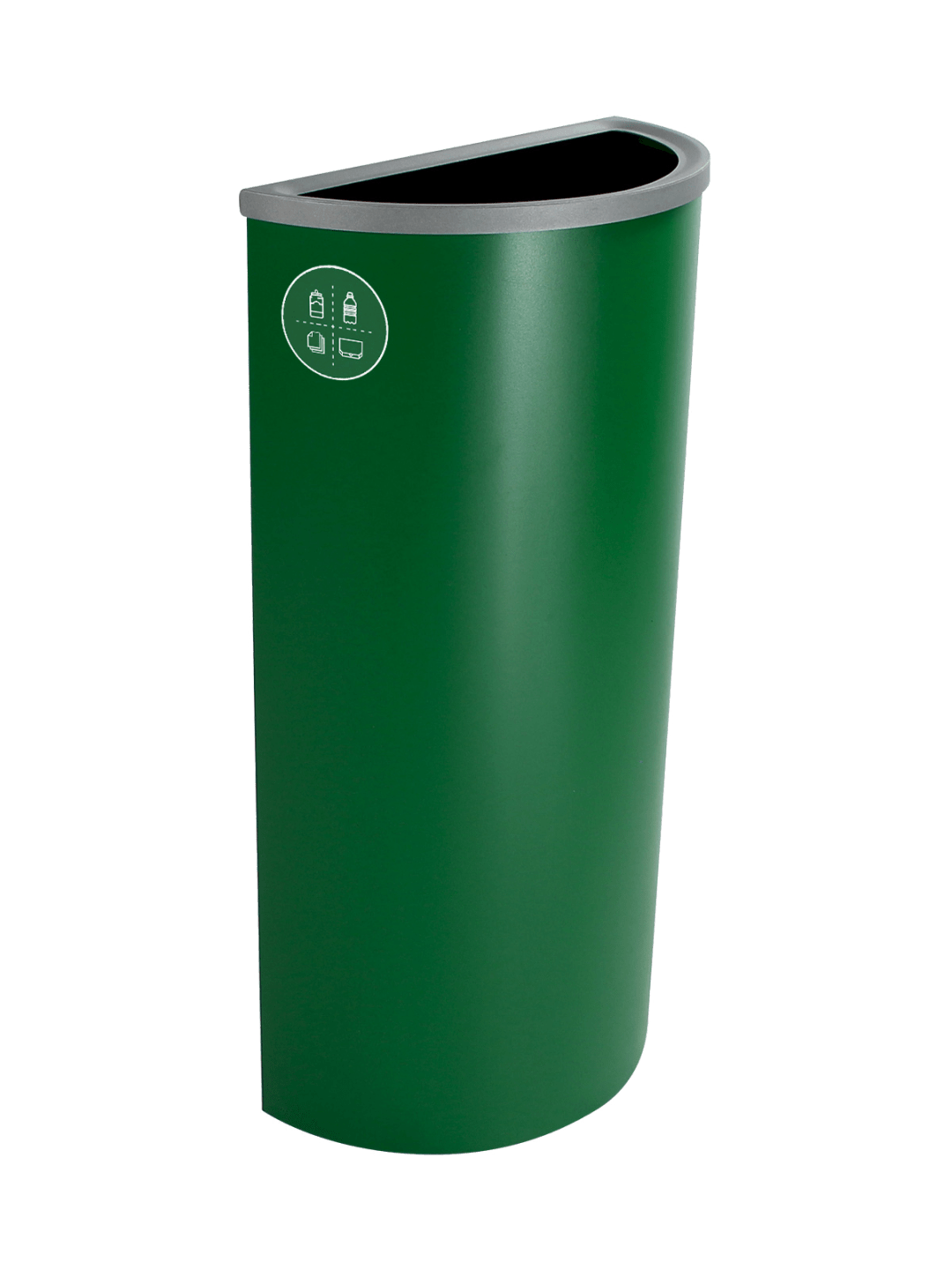 SPECTRUM - Single - Kit - Ellipse Slim - Mixed Recyclables - Full - Dark Green