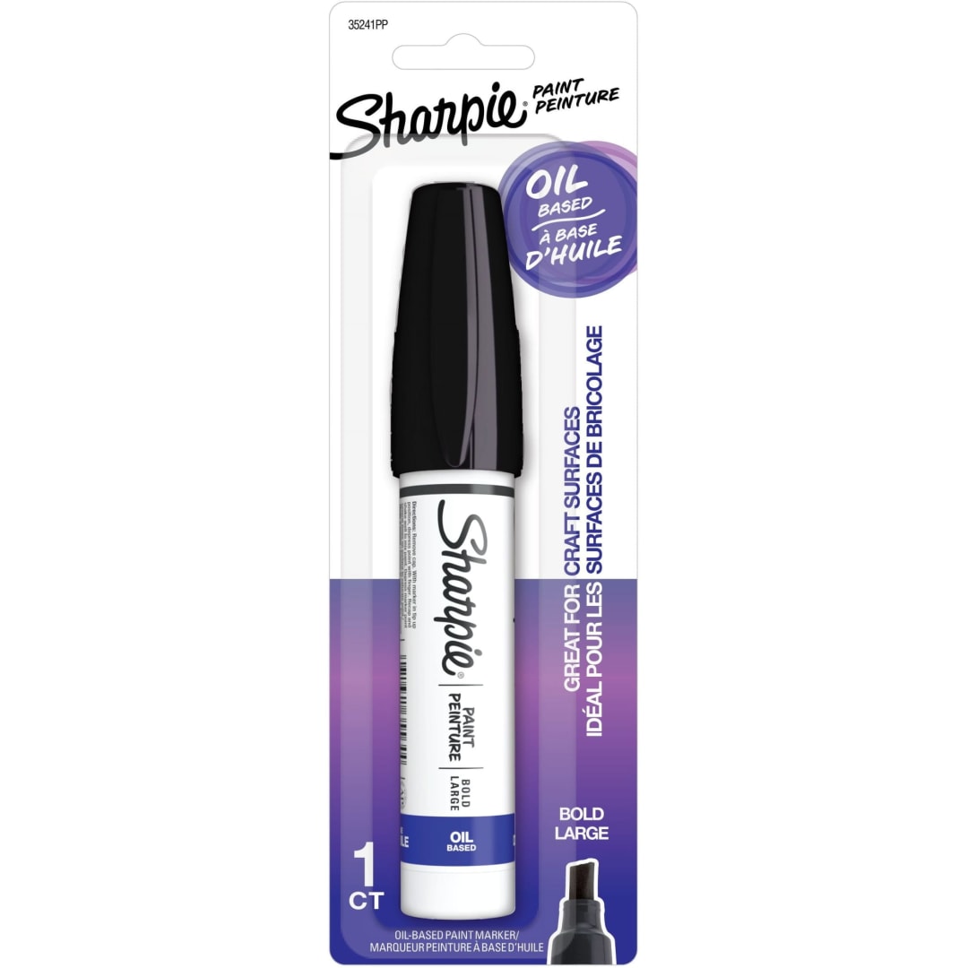 Sharpie® Oil-Based Paint Marker, Bold Point, Black, 1 Count