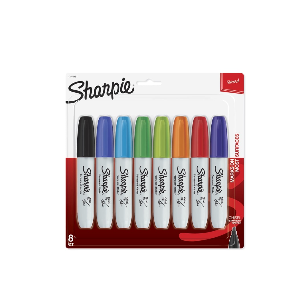 SHARPIE CHISEL 8CT ASST