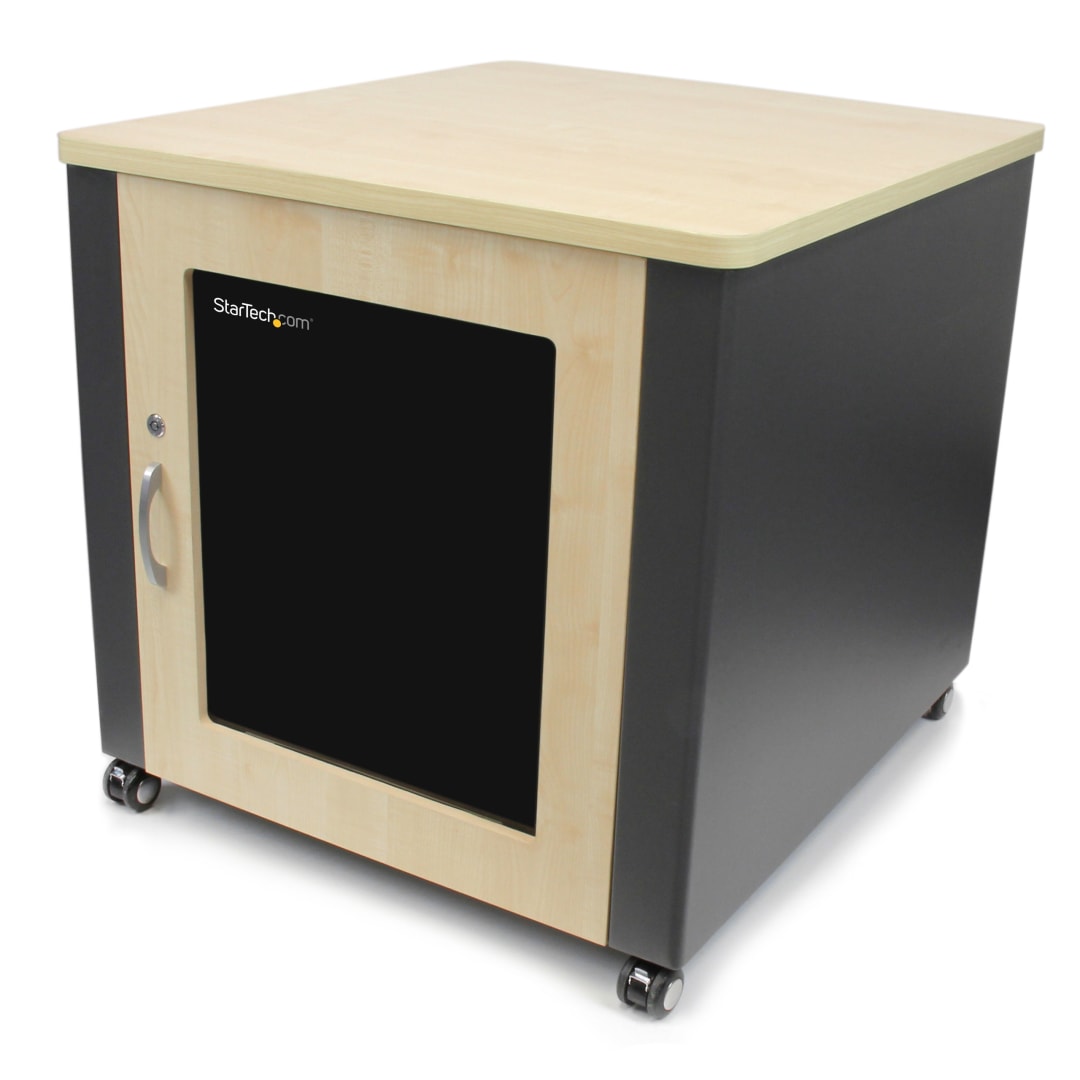 12U Quiet Mini Cabinet with Wood Finish