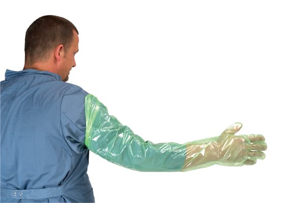 KRUTEX Soft Examination Glove, Green, Large