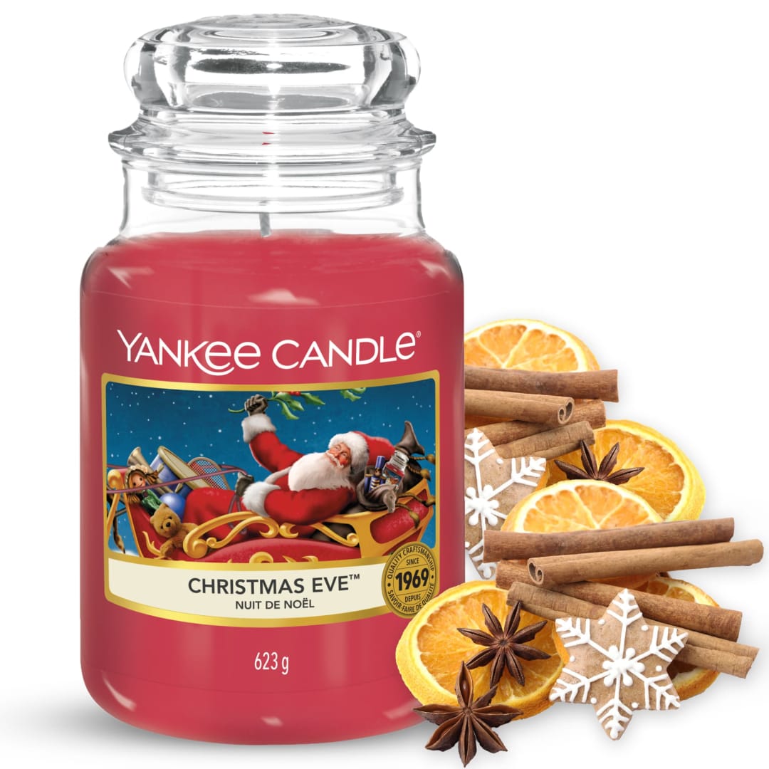 Yankee Candle® Scented Candle | Christmas Eve Large Jar Candle | Burn Time: up to 150 Hours
