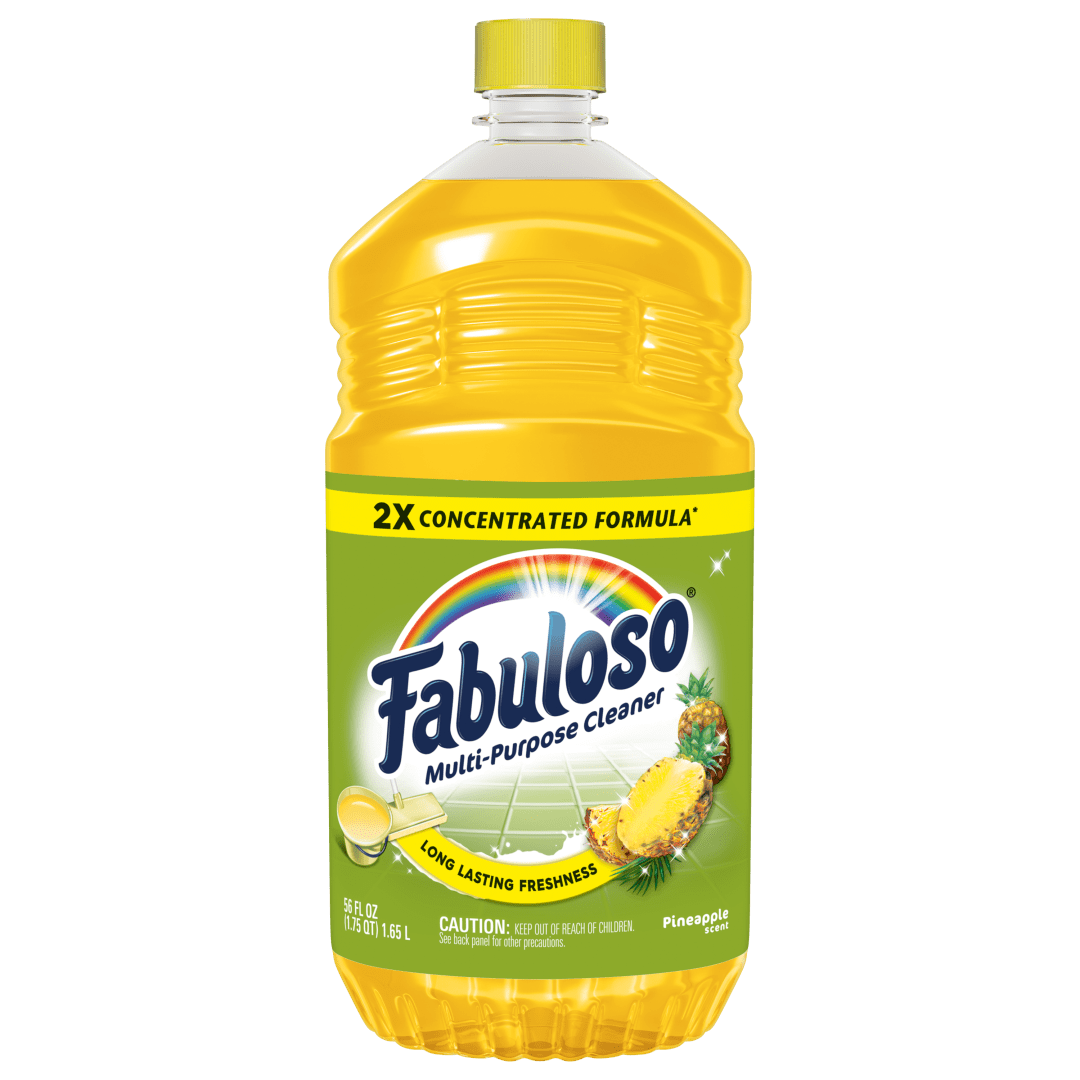 Fabuloso 2X Multi-Purpose Cleaner, No Rinse Floor Cleaner, Long-Lasting Freshness, Pineapple Scent, 56 fl oz